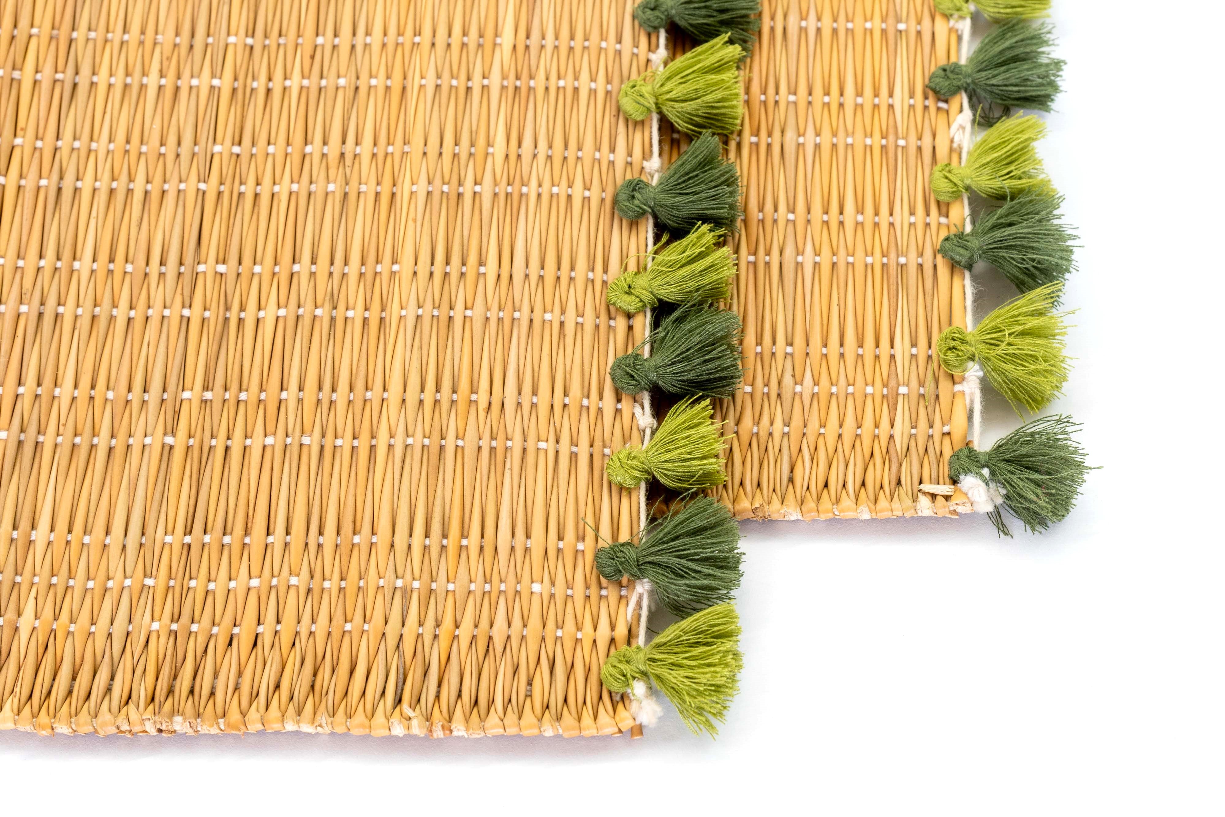 LOLA placemat with tassels CACTUS-SET OF 2