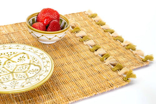 LOLA placemat with tassels JOSHUA TREE-SET OF 2