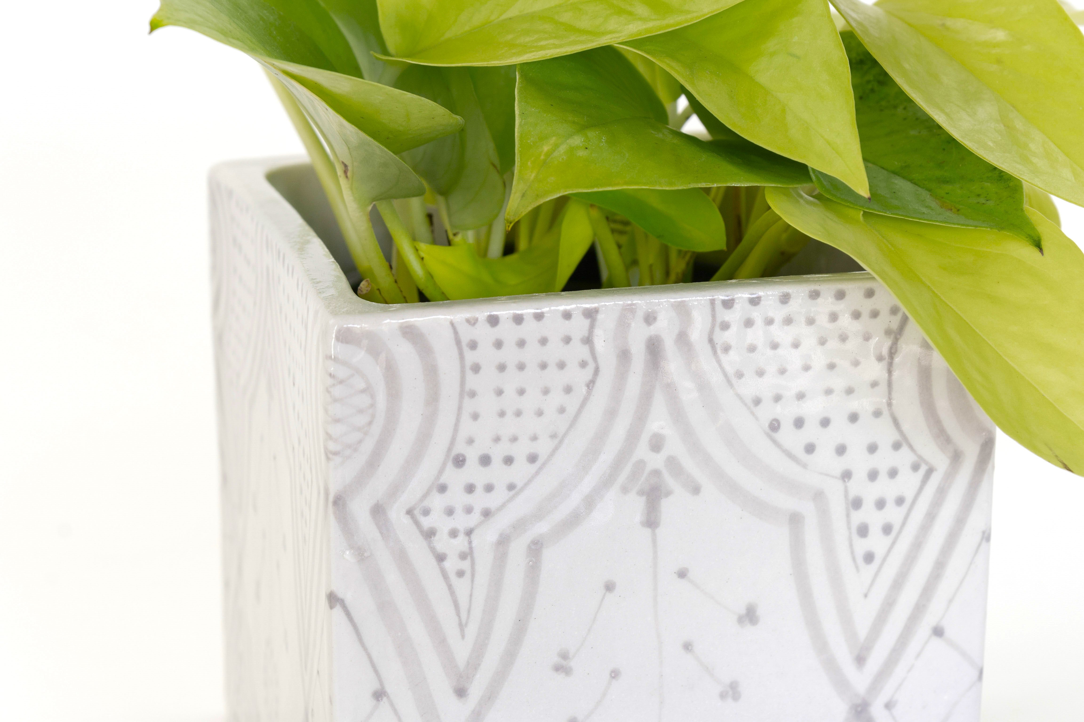 CUBIC planter GRAY