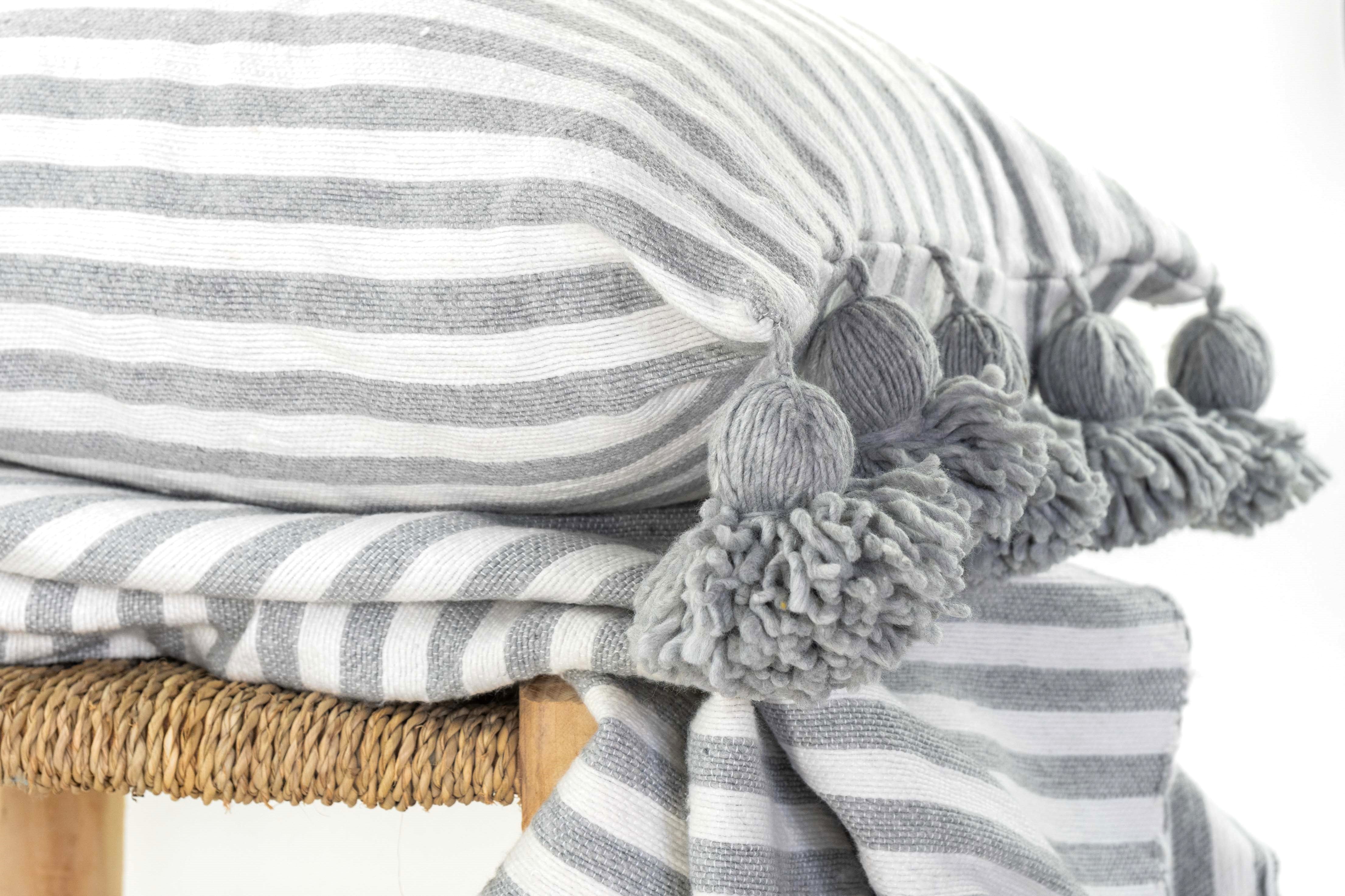 LINA pillow cover GRAY/WHITE/GRAY