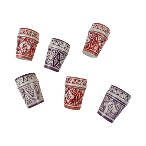 SAFI BELL AND DEE CORAL AND LILAC SET OF 6