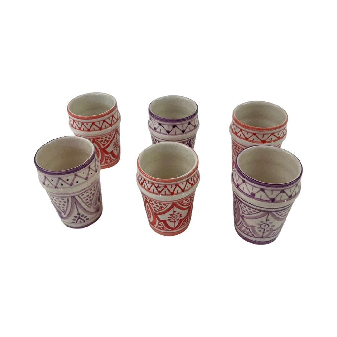 SAFI BELL AND DEE CORAL AND LILAC SET OF 6