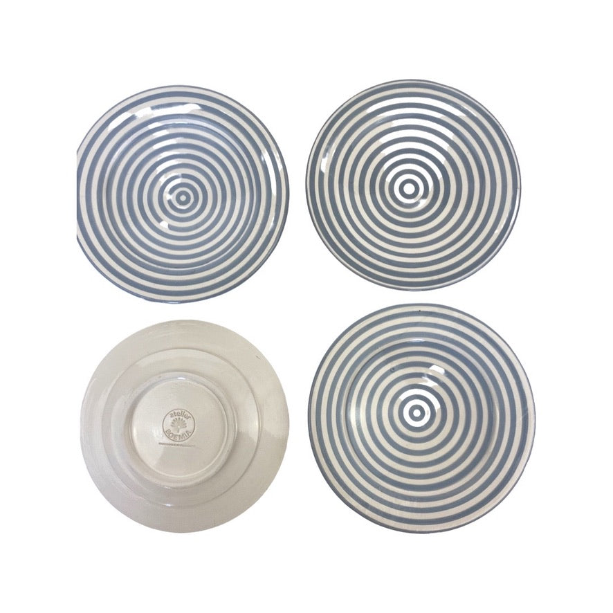 BULLSEYE APPETIZER PLATES gray SERGHINI