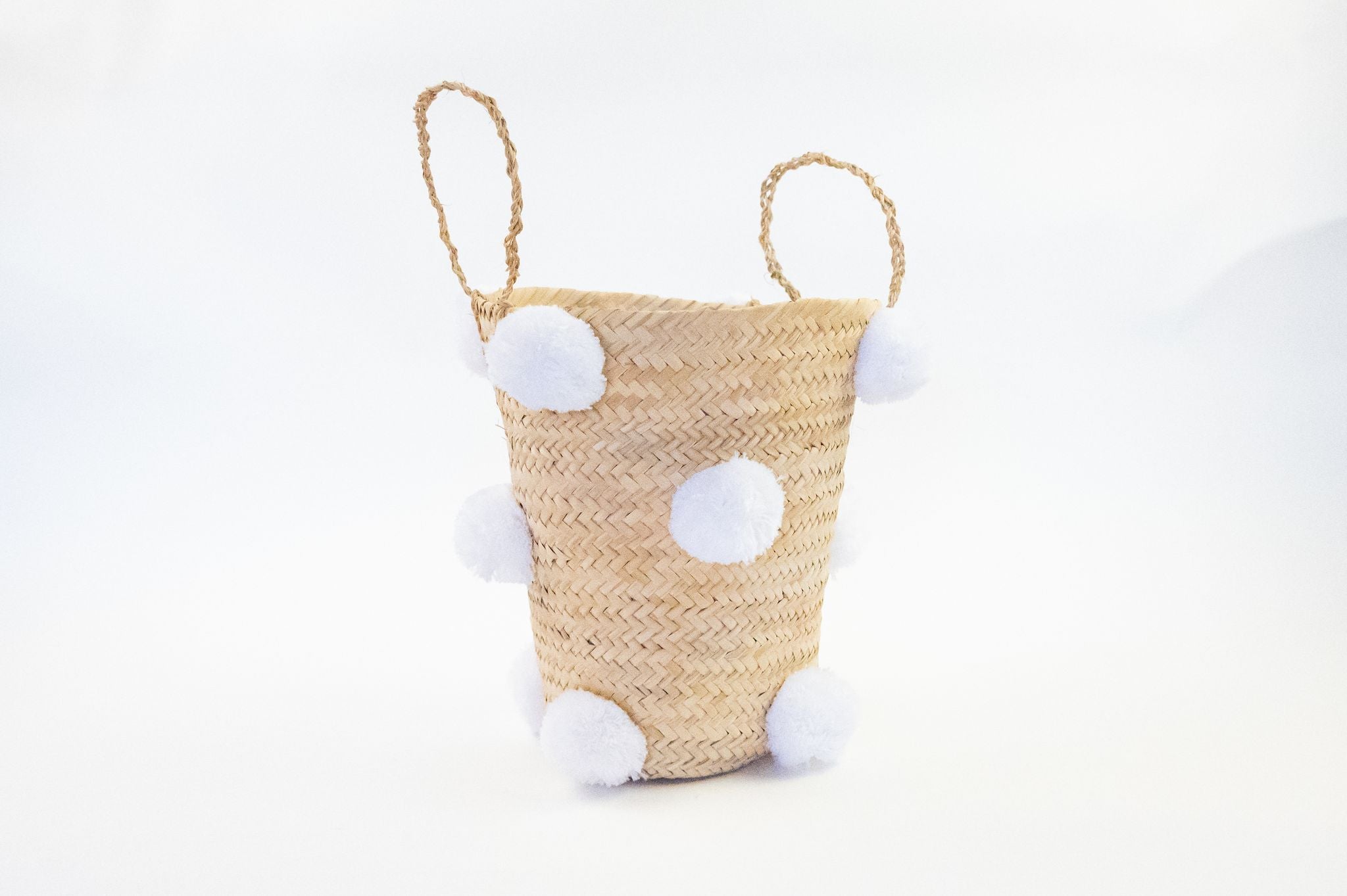 OTHELLO pompom basket WHITE