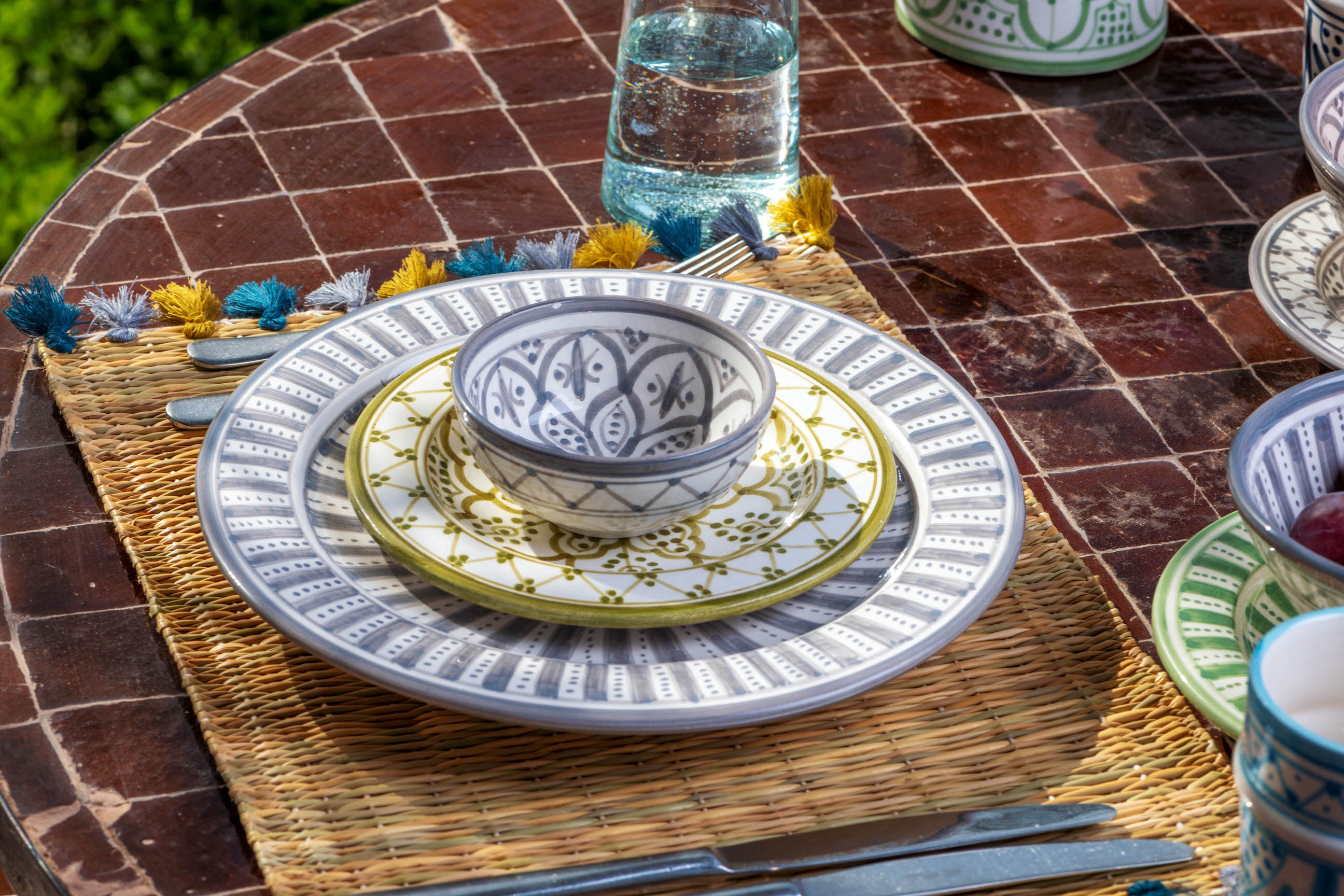 SAFI APPETIZER plates set of 4 OLIVE