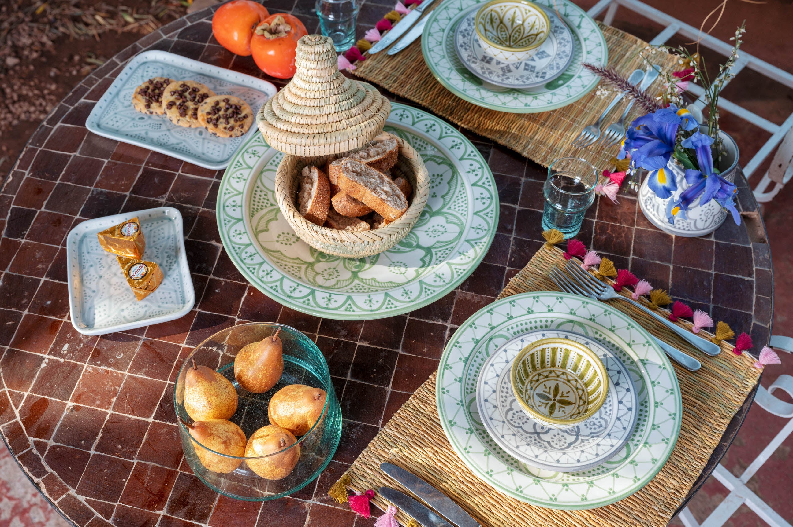 SAFI APPETIZER plates set of 4 CELADON