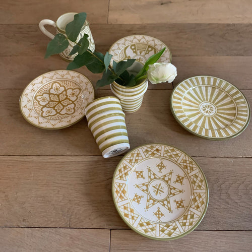 SAFI APPETIZER plates set of 4 OLIVE
