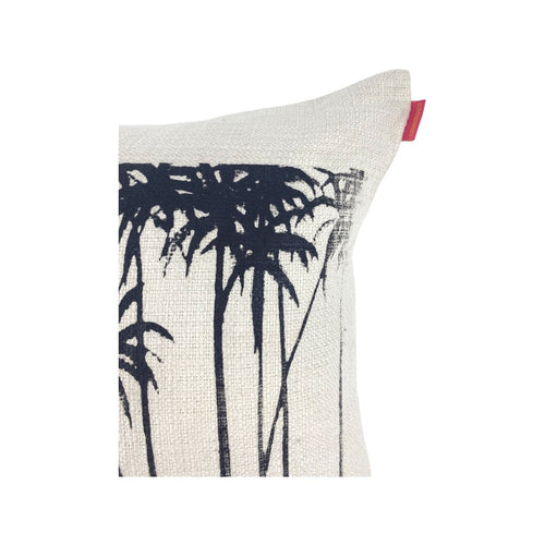 LINEN THROW PILLOW California Palms Square