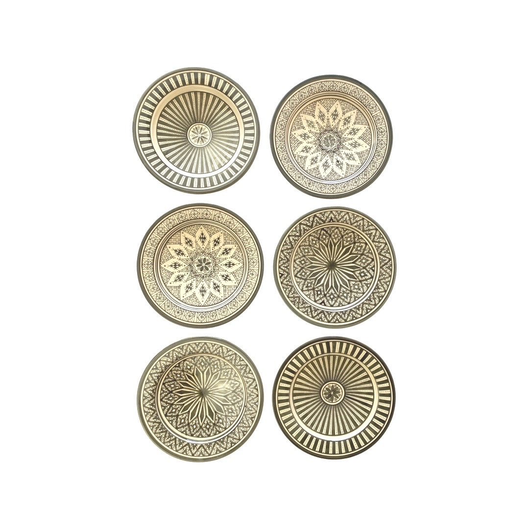 SAFI DINNER PLATES GRAY set of 6 SALAH