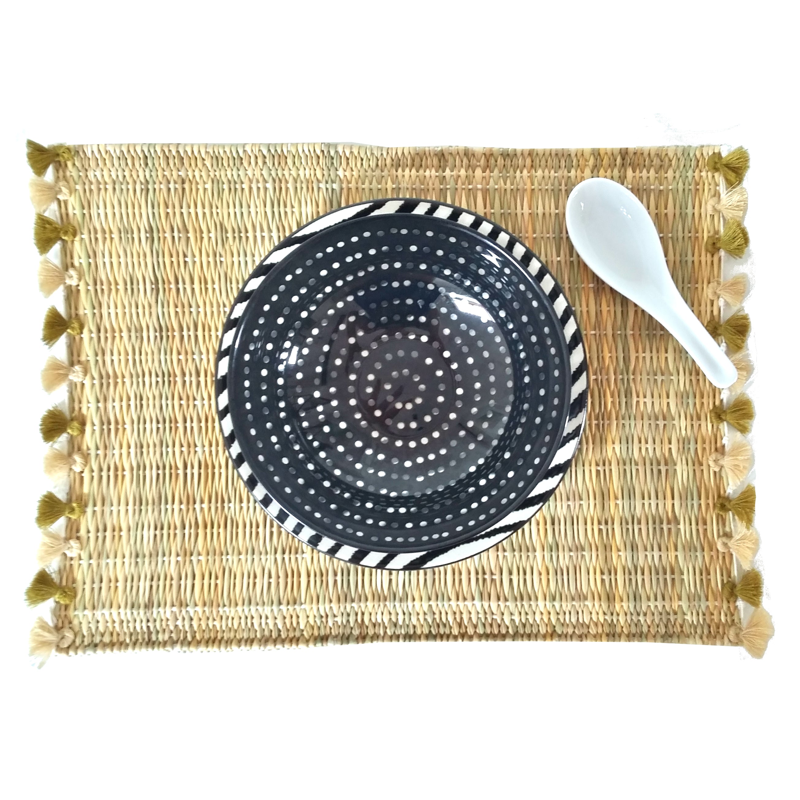 LOLA placemat with tassels JOSHUA TREE-SET OF 2