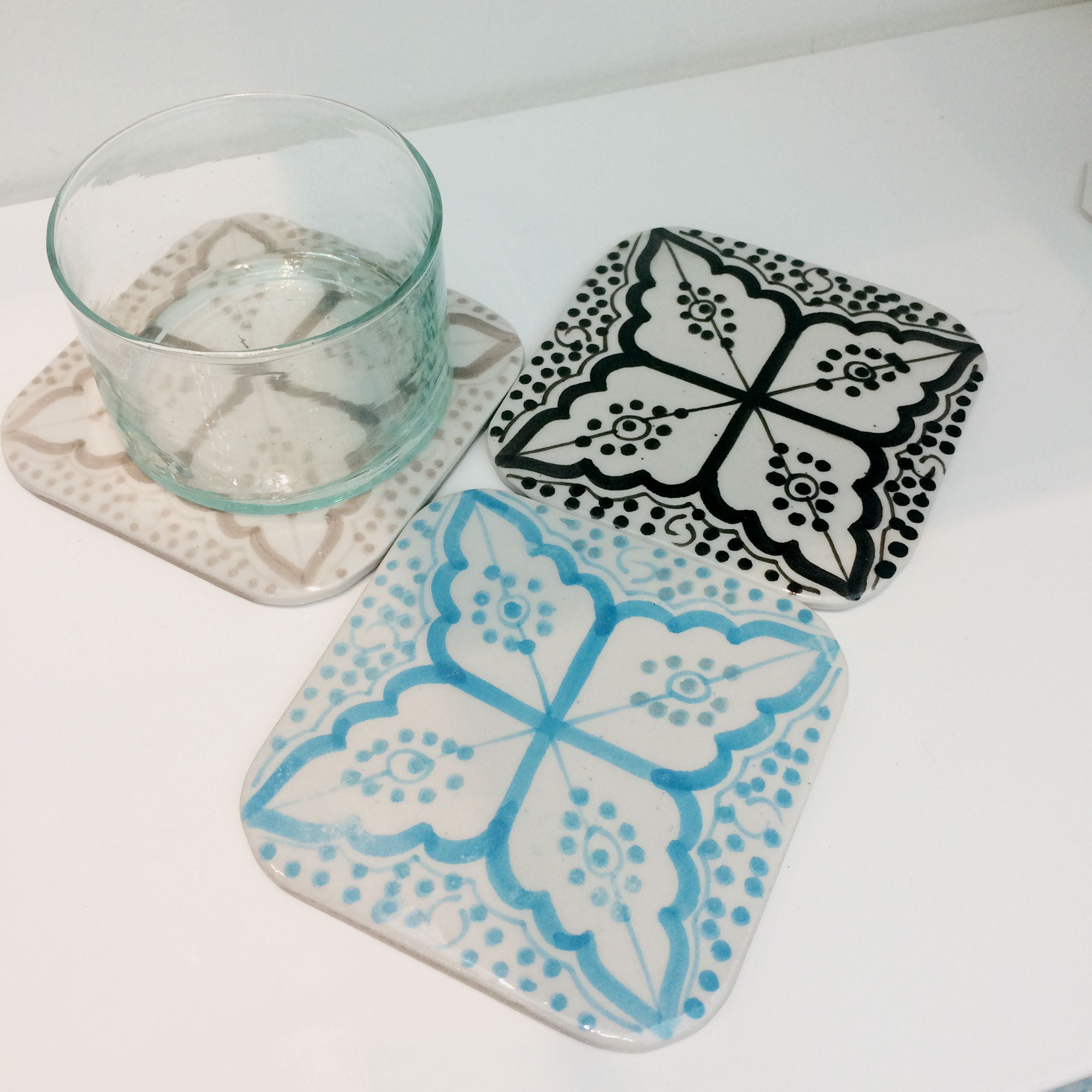 COASTERS set of 4 BLACK