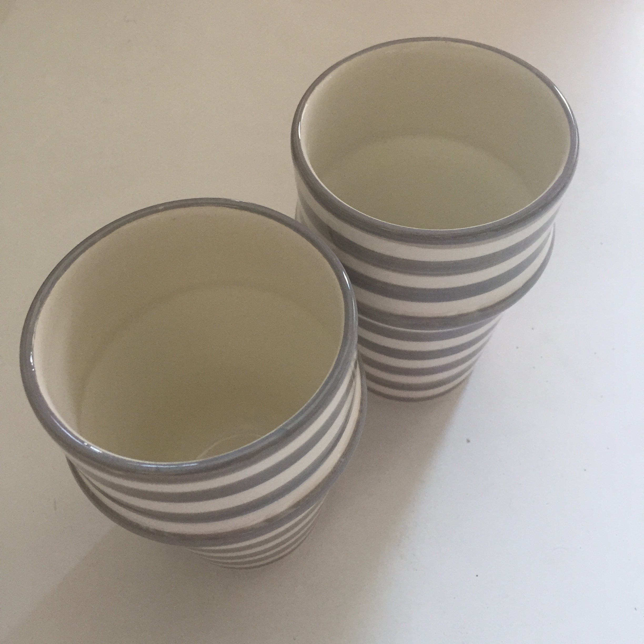 BULLSEYE BELL & DEE cups set of 2 GRAY