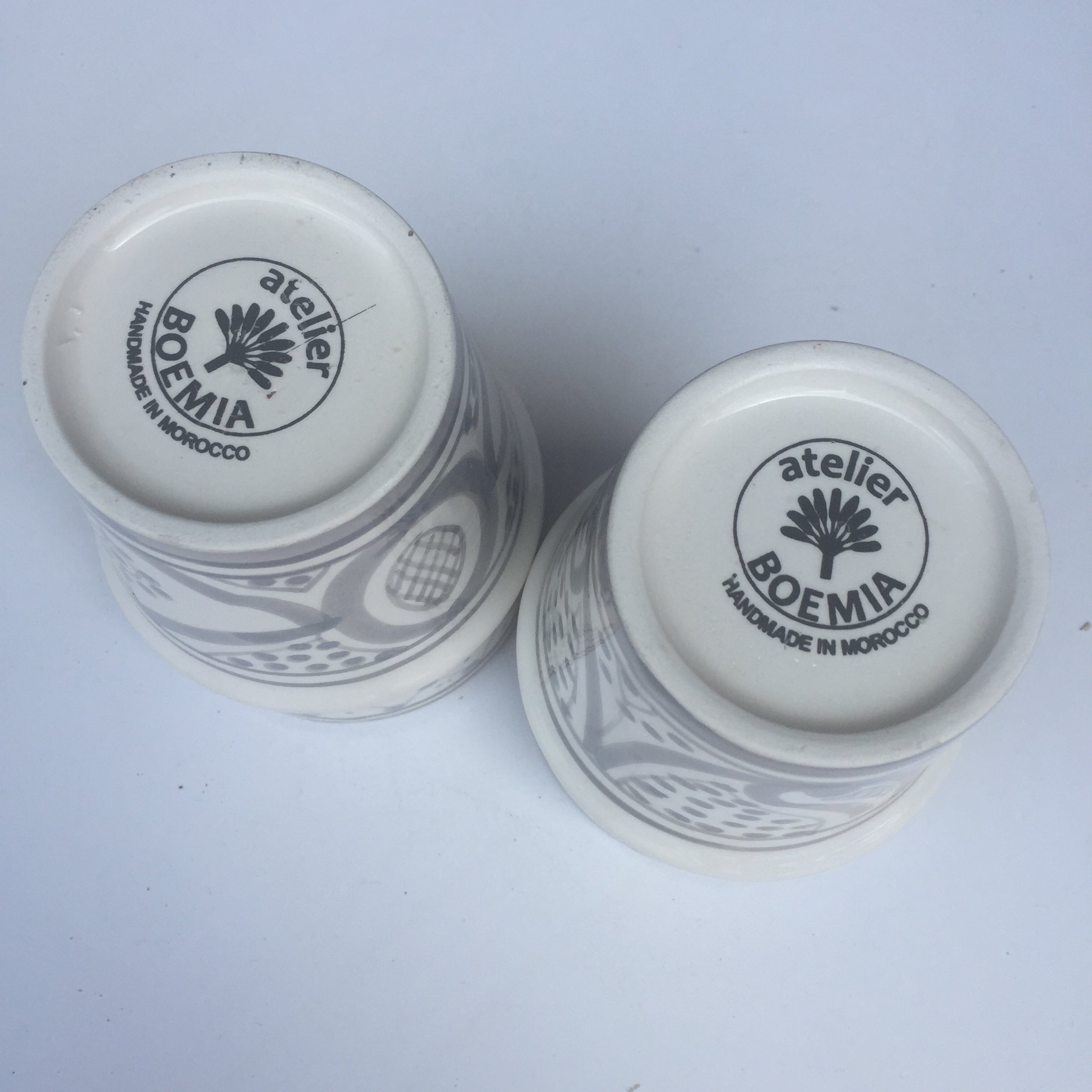 SAFI BELL & DEE cups set of 2 GRAY