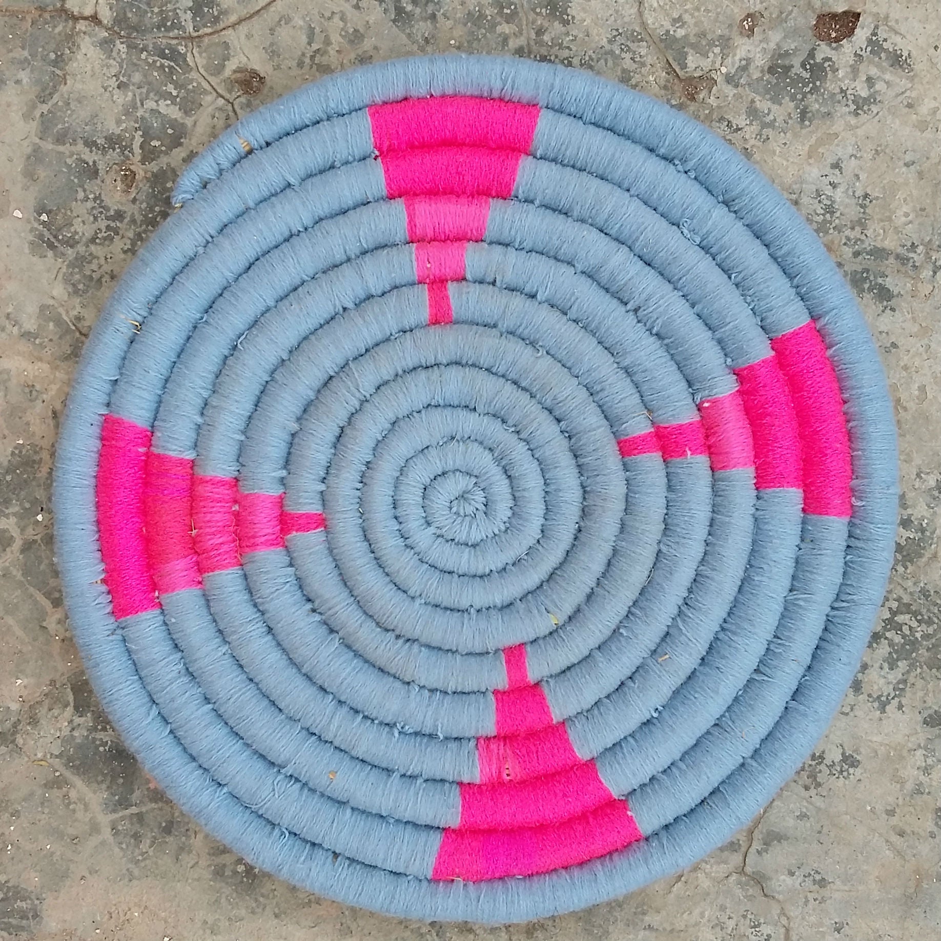 wool TRIVET BLUE/PINK