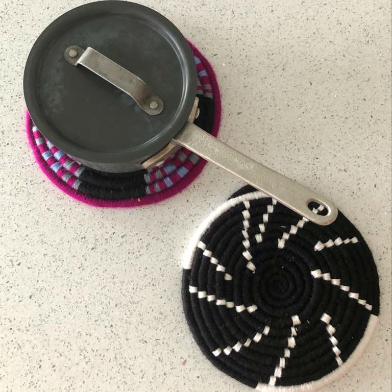 wool TRIVET - BLACK/WHITE