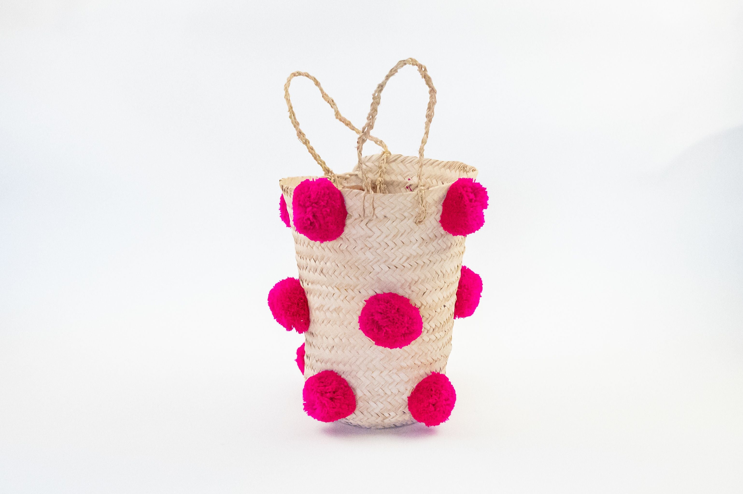 OTHELLO pompom basket FUCHSIA