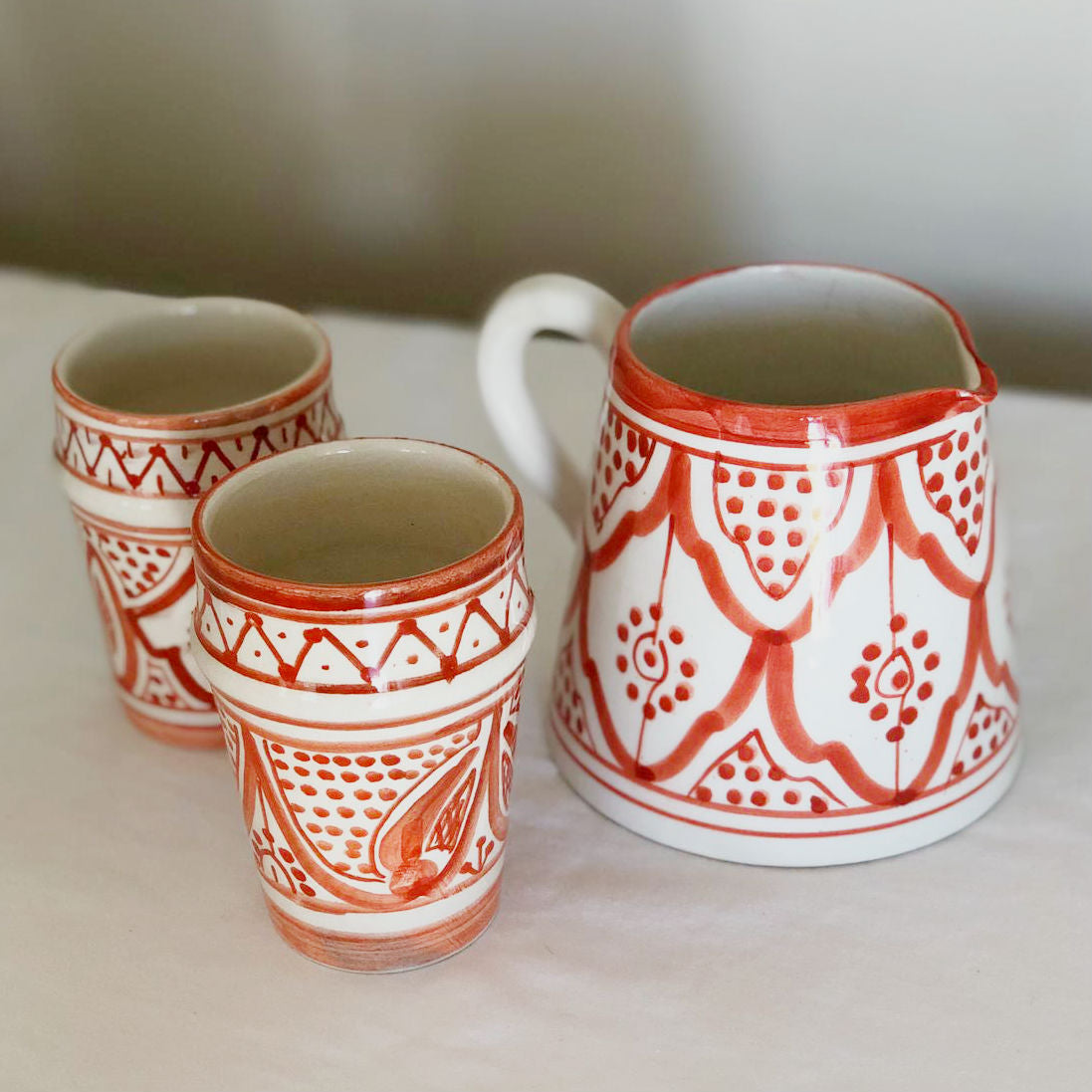 MILK pitcher CORAL