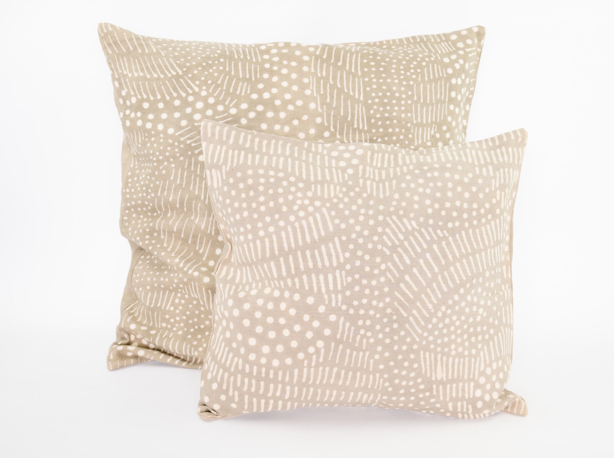 DOT DASH mudcloth pillow cover-GRAY 18"