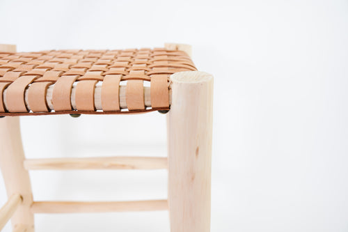 LEATHER stool