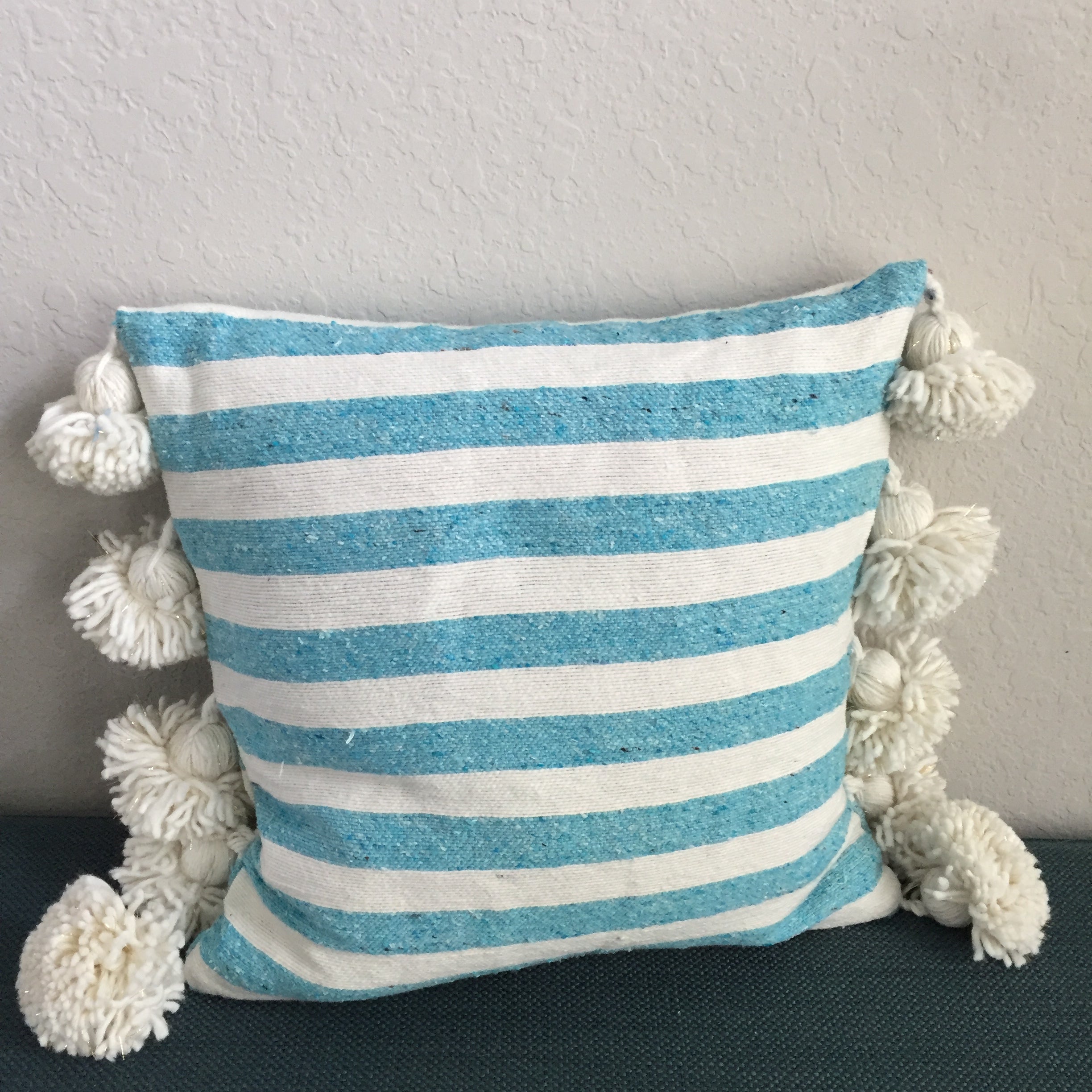 LINA pillow cover BLUE/WHITE/GOLD