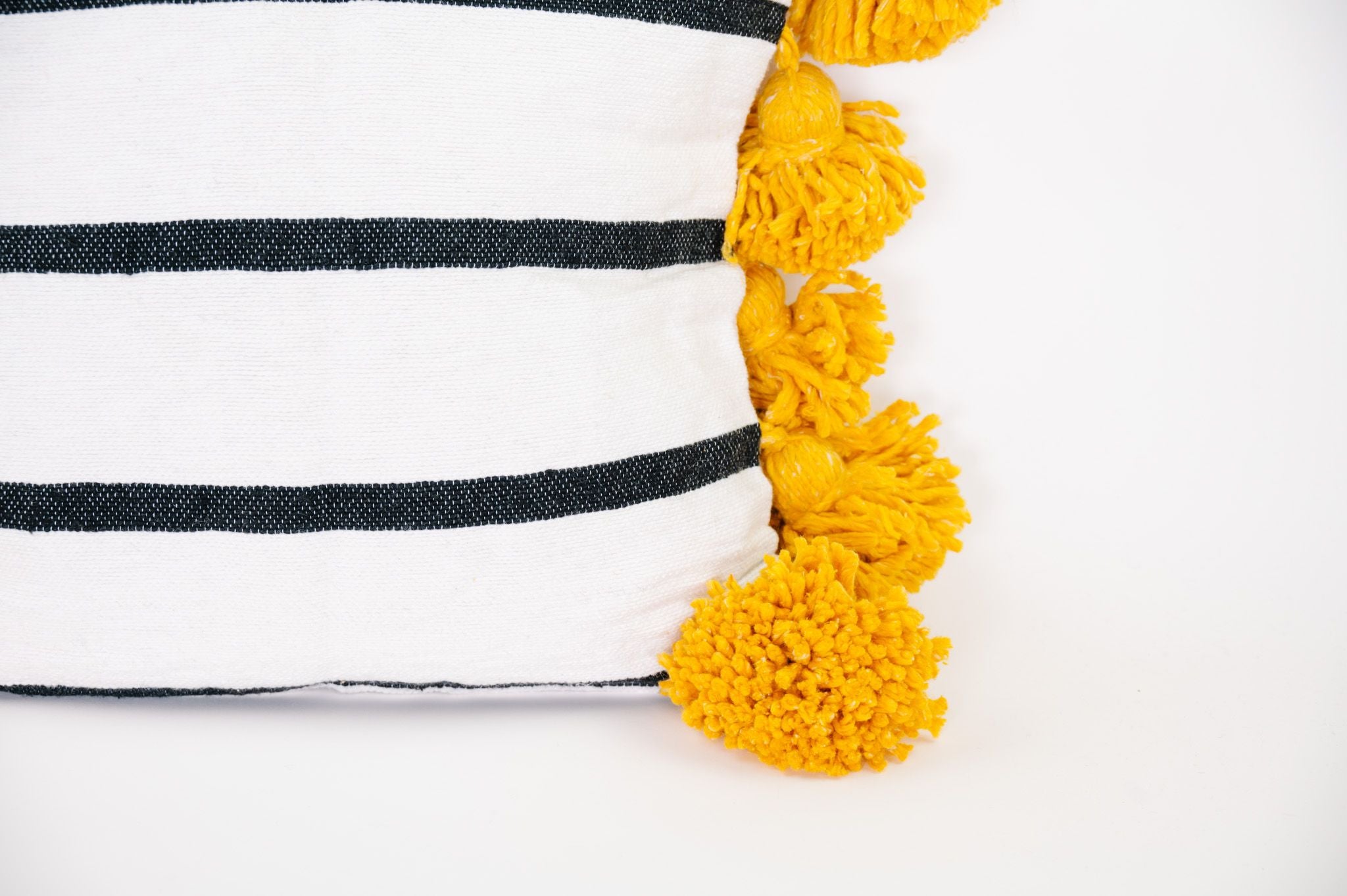 LINA pillow cover WHITE/BLACK/SAFFRON