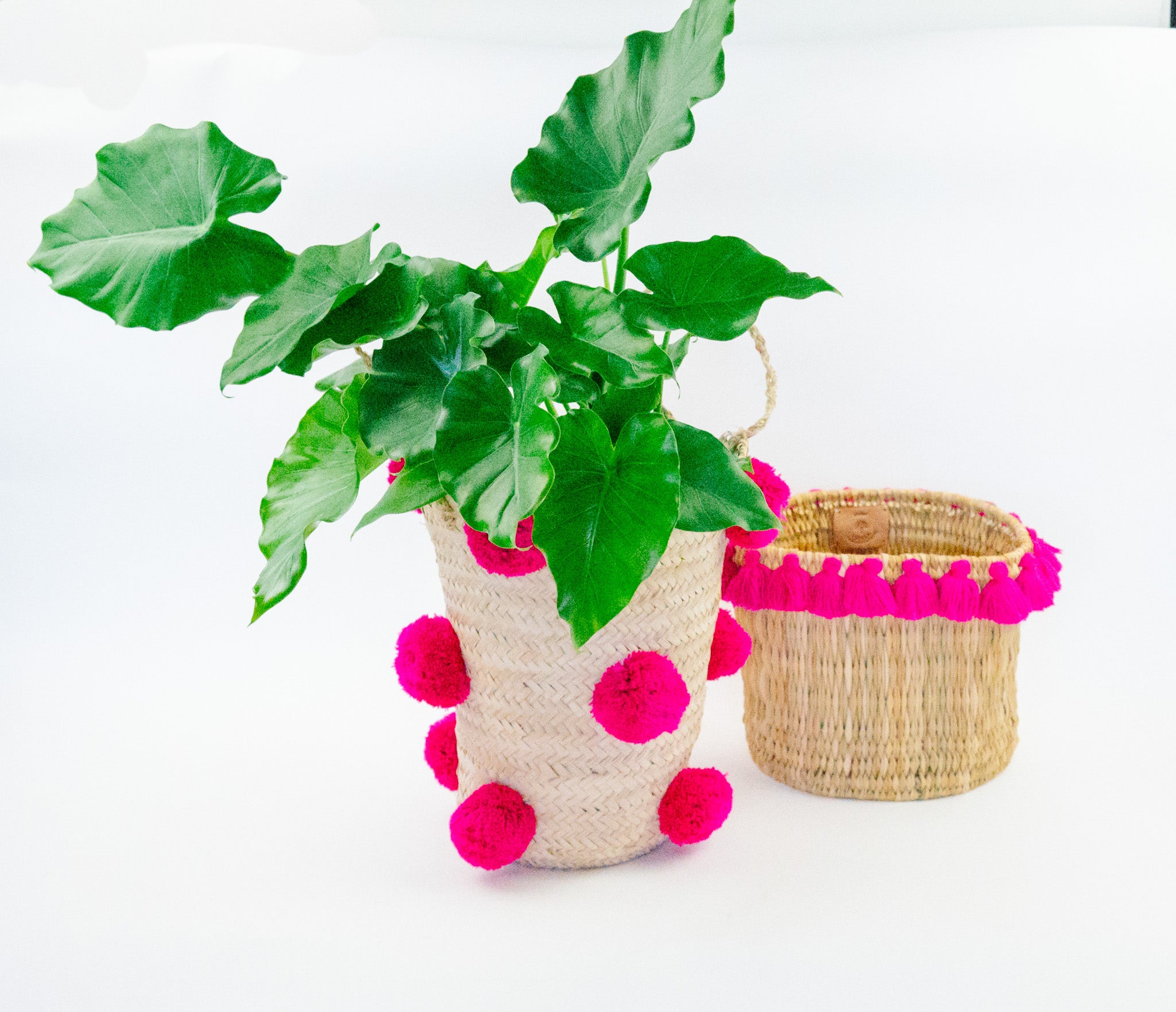 OTHELLO pompom basket FUCHSIA