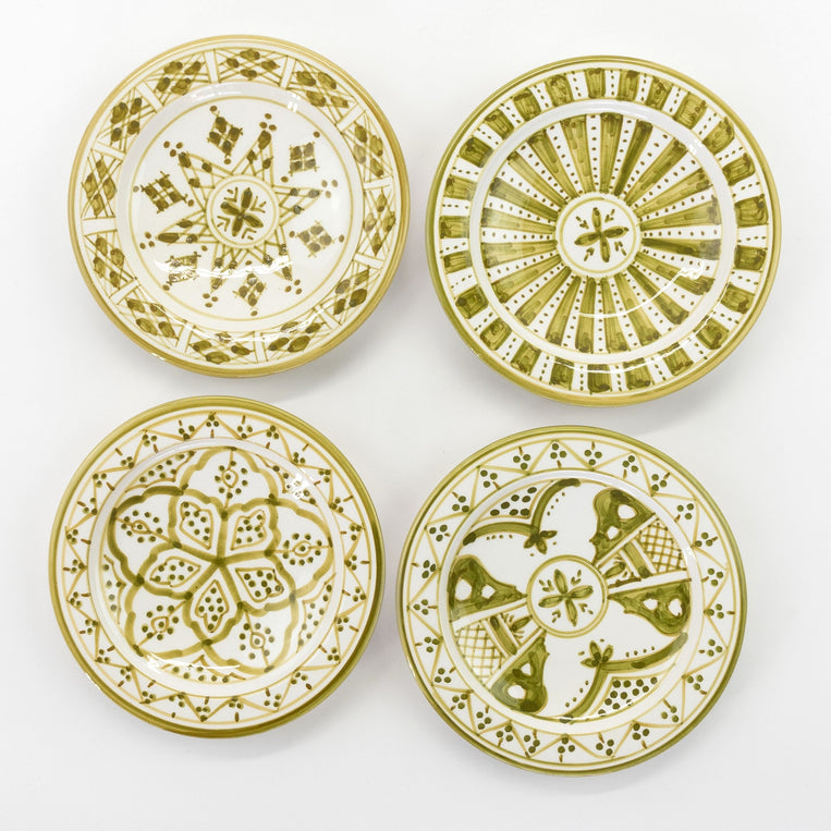 SAFI APPETIZER plates set of 4 OLIVE