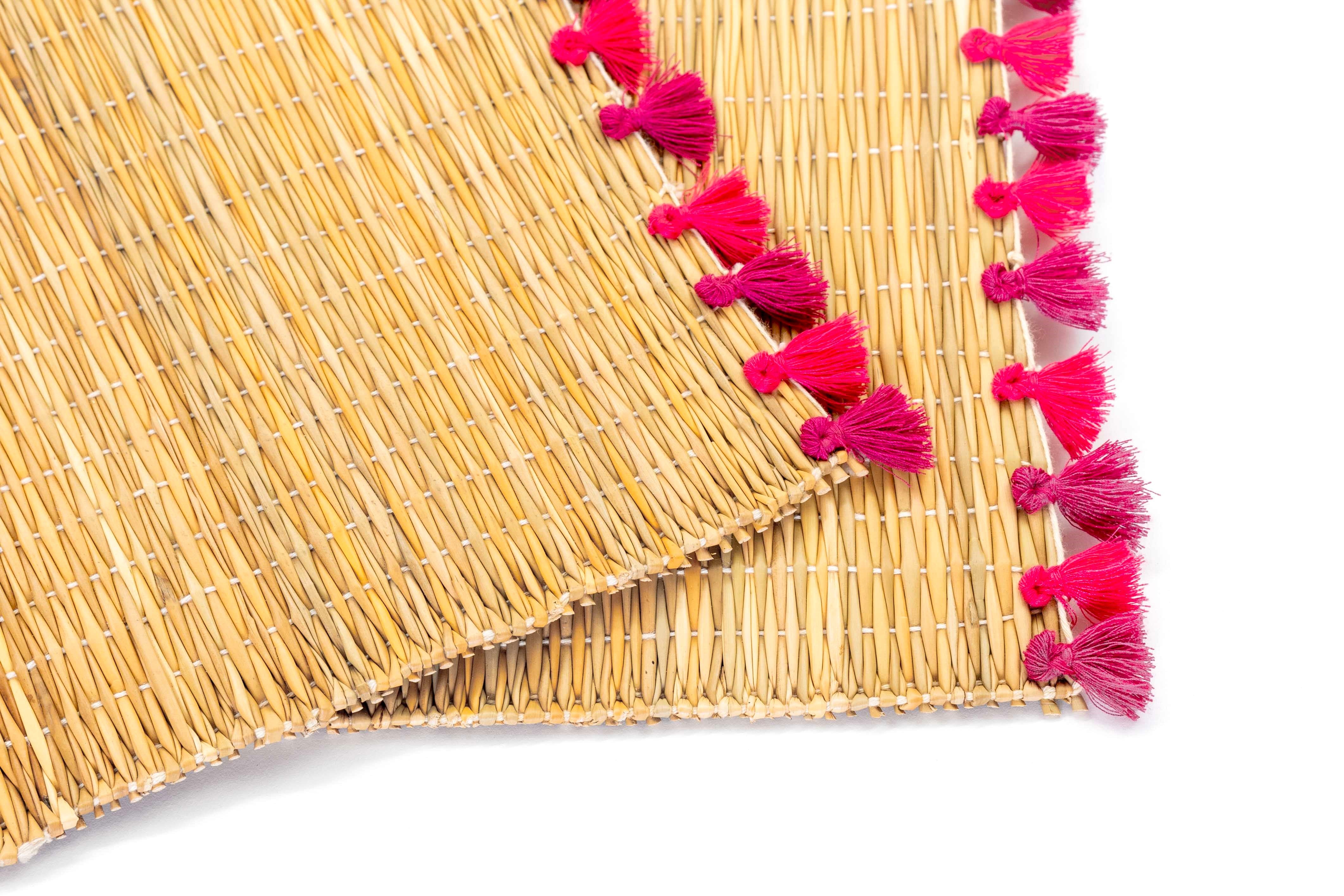 LOLA placemat with tassels BAYA-SET OF 2