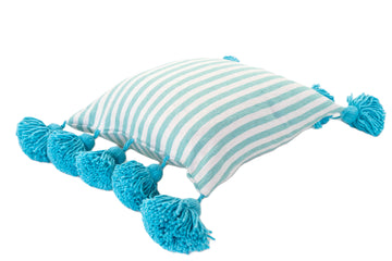 LINA pillow cover WHITE/SKY/OCEAN