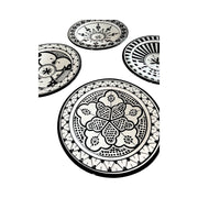 SAFI DINNER plates set of 4 BLACK slight imperfections in glaze