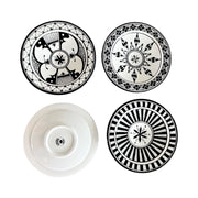 SAFI DINNER plates set of 4 BLACK slight imperfections in glaze