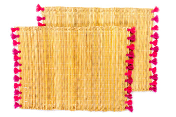 LOLA placemat with tassels BAYA-SET OF 2