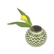 GREEN ZIG ZAG vase