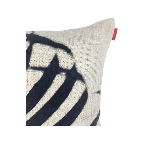 LINEN THROW PILLOW Palm Frond Square
