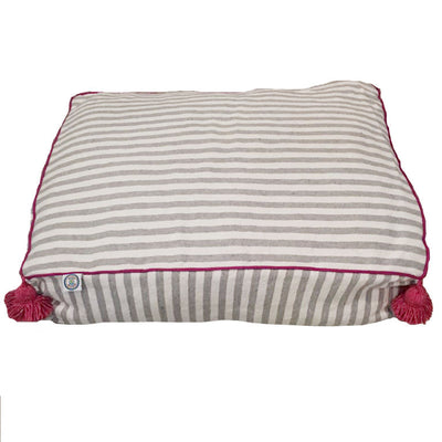 large PET BED - grey/white/fuchsia-atelierBOEMIA