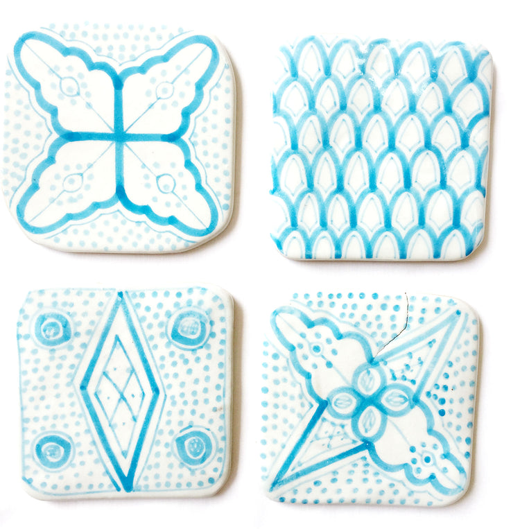 COASTERS set of 4 TURQUOISE