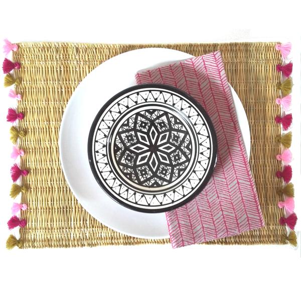 LOLA placemat with tassels OJAI-SET OF 2