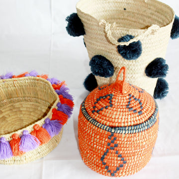 WHITNEY Moroccan woven basket
