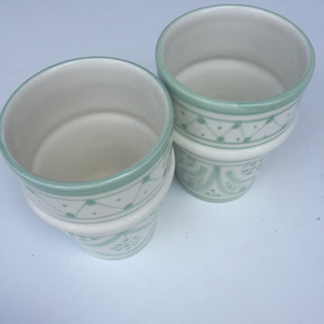 SAFI BELL & DEE cups set of 2 CELADON