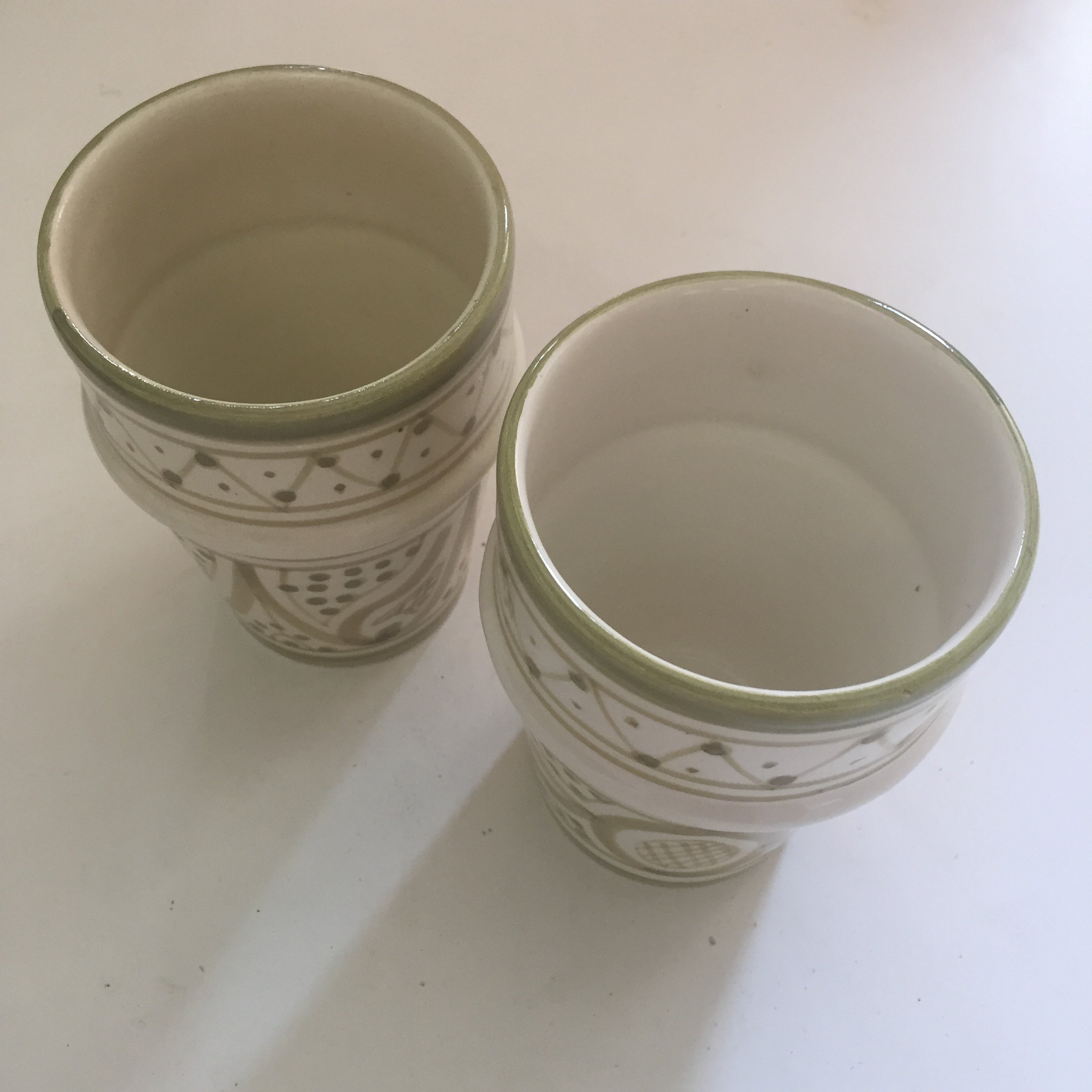 SAFI BELL & DEE cups set of 2 OLIVE