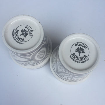 SAFI BELL & DEE cups set of 2 GRAY