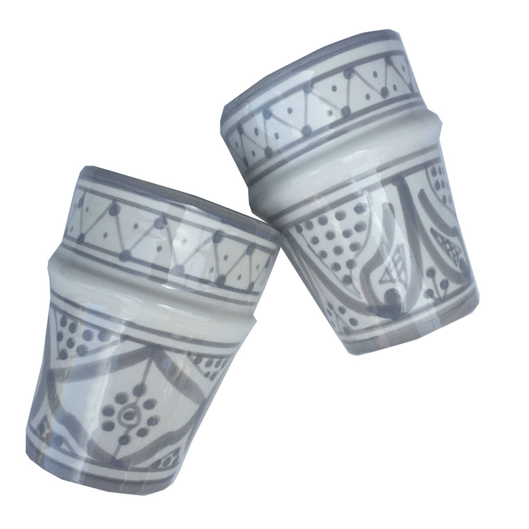 SAFI BELL & DEE cups set of 2 GRAY