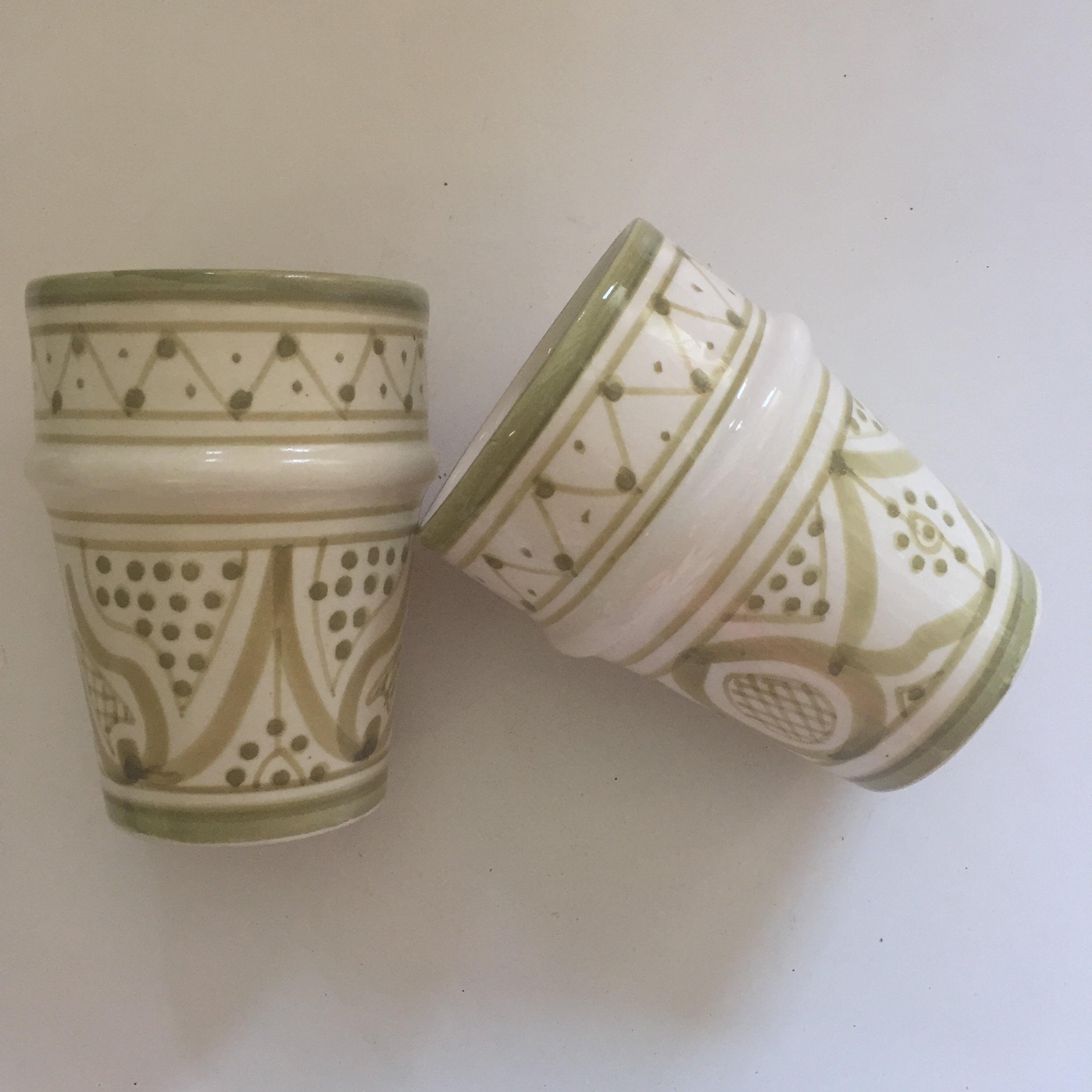 SAFI BELL & DEE cups set of 2 OLIVE