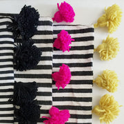 LINA pillow cover BLACK/WHITE/YELLOW