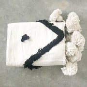 MAJID Moroccan pompom throw