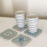 COASTERS set of 4 TURQUOISE