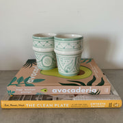 SAFI BELL & DEE cups set of 2 CELADON