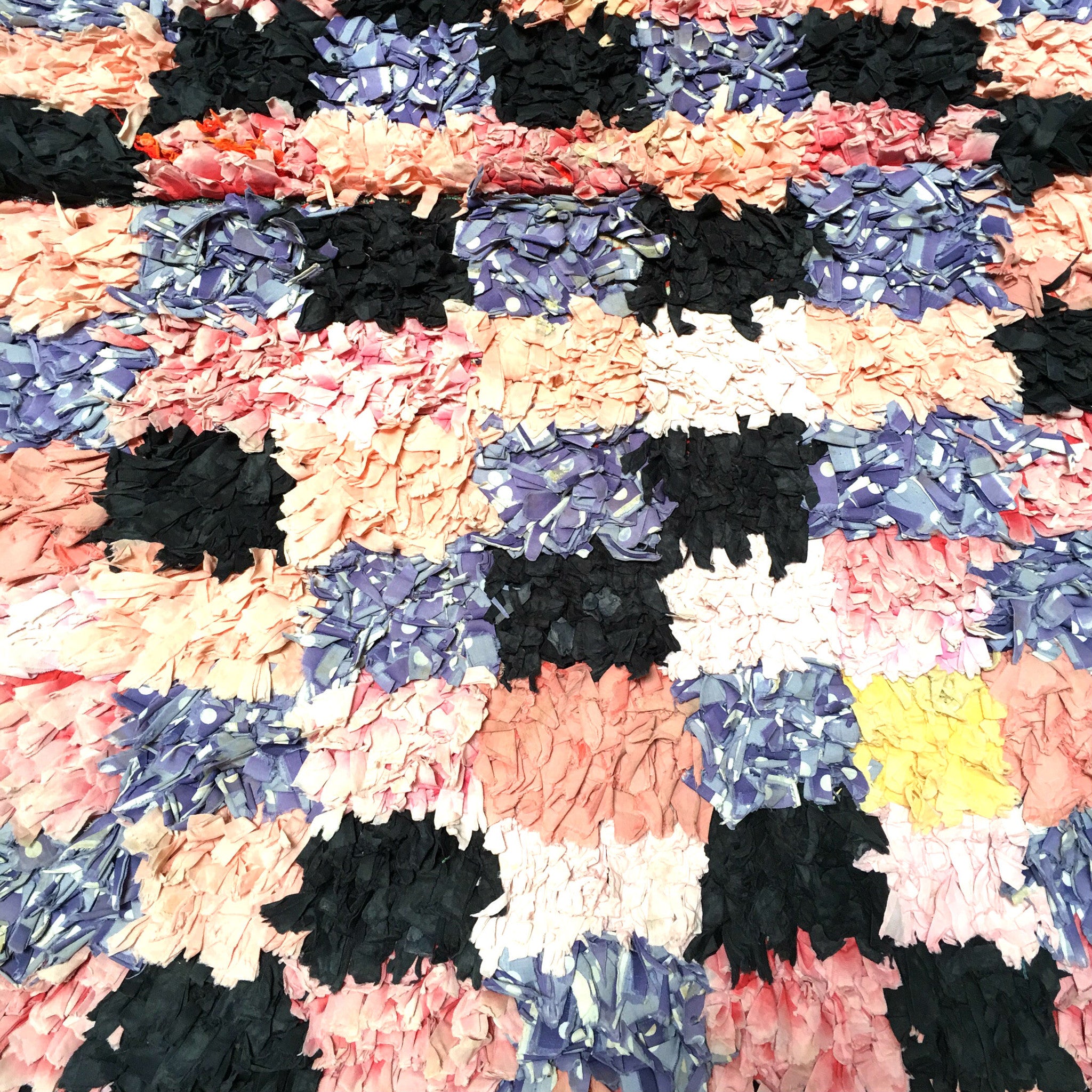 CHECKERS Moroccan Boucherouite rug