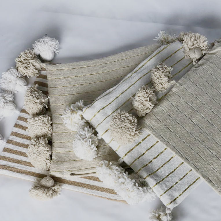 LINA pillow cover WHITE/BEIGE/WHITE